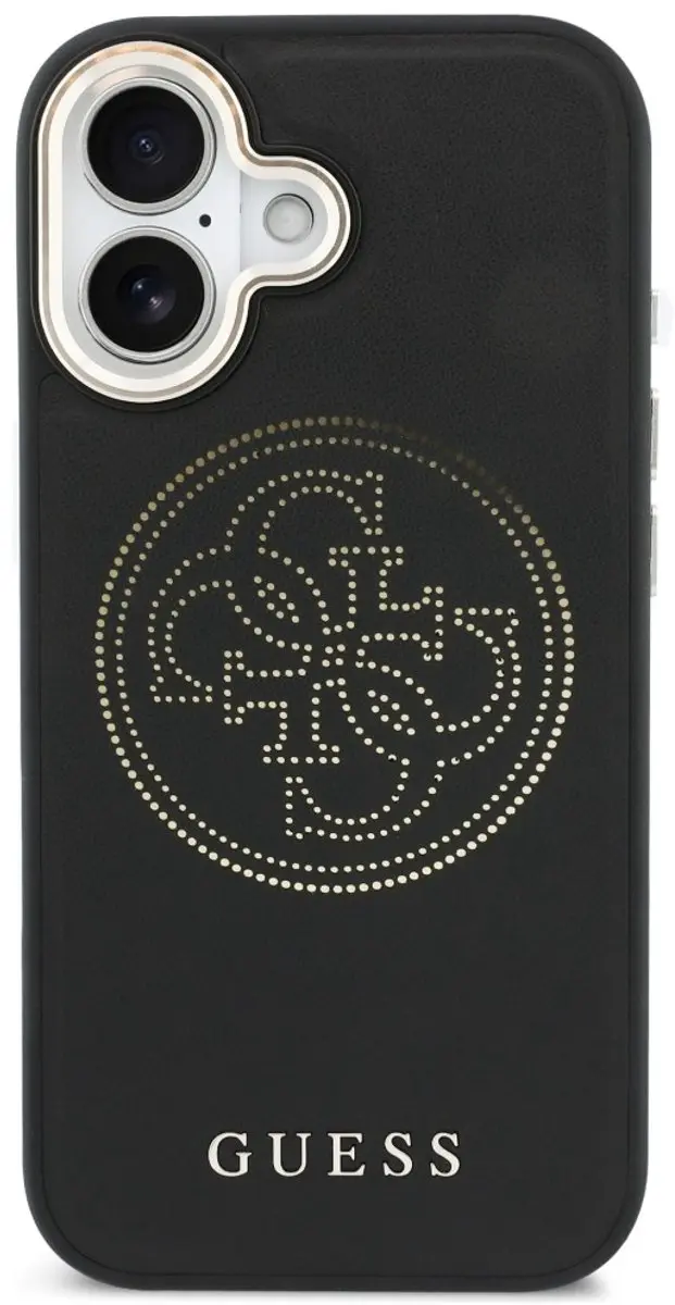 GUESS Geperforeerde iPhone 17 Hoes - MagSafe - Zwart