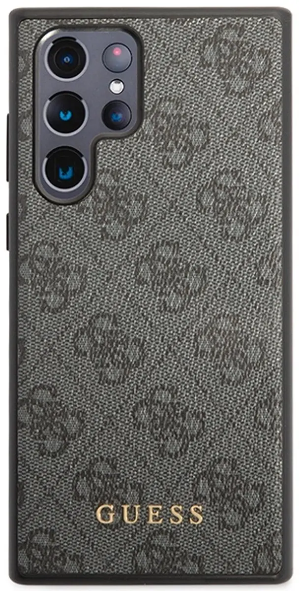 Guess Hard Case Metaal Zwart/Goud voor Samsung Galaxy S23 Ultra - 3666339116972