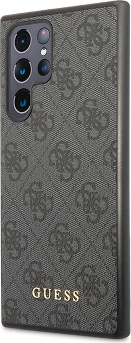 Guess Hard Case Metaal Zwart/Goud voor Samsung Galaxy S23 Ultra - 3666339116972