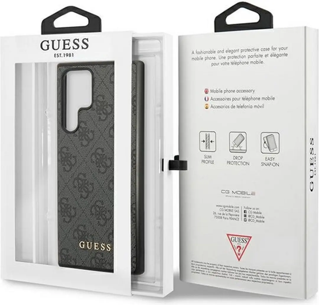 Guess Hard Case Metaal Zwart/Goud voor Samsung Galaxy S23 Ultra - 3666339116972 - afbeelding 6 van 6
