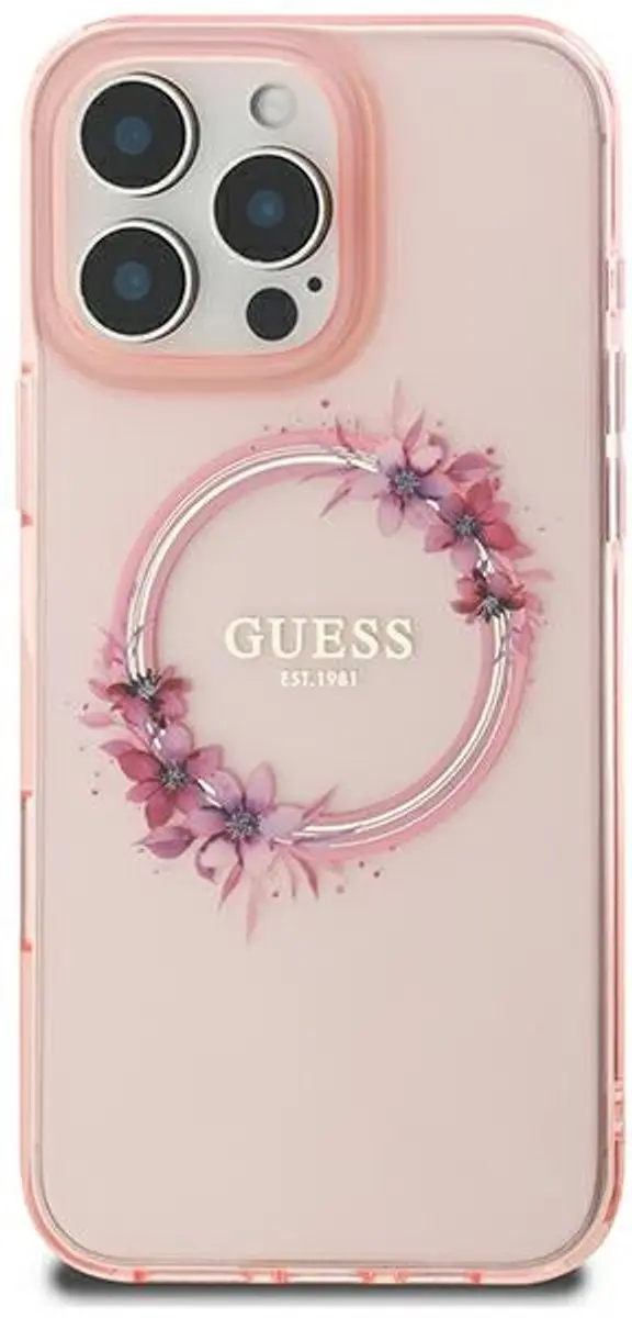 GUESS iPhone 16 Hardcase MagSafe - Roze