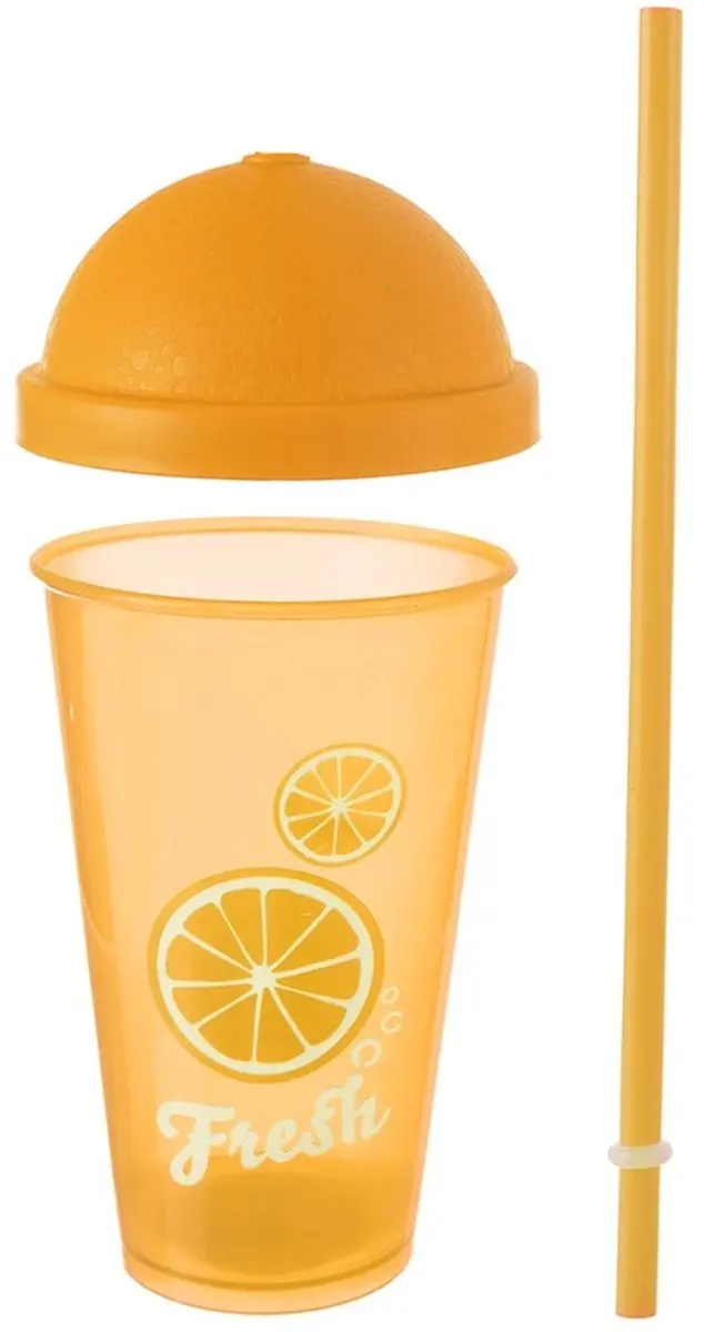 Orion Plastic Beker 450ml - Oranje