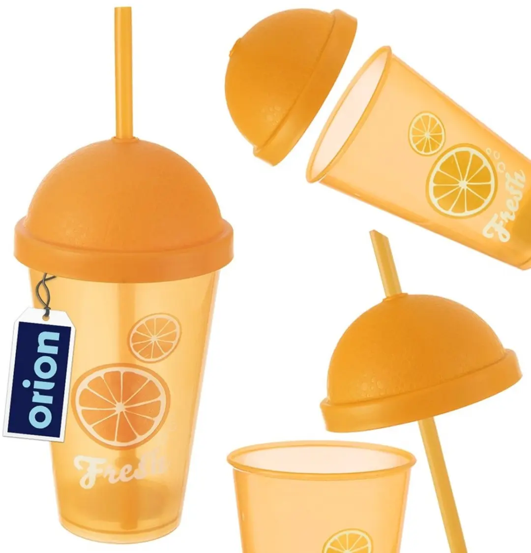 Orion Plastic Beker 450ml - Oranje