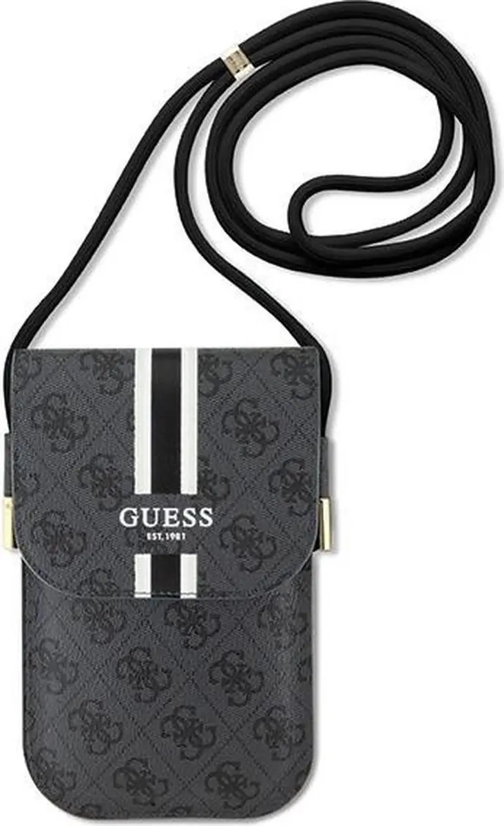 Guess 4G Printed Stripe Tas - Zwart