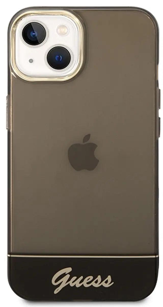GUESS Translucent Hoes iPhone 14 Plus - Zwart