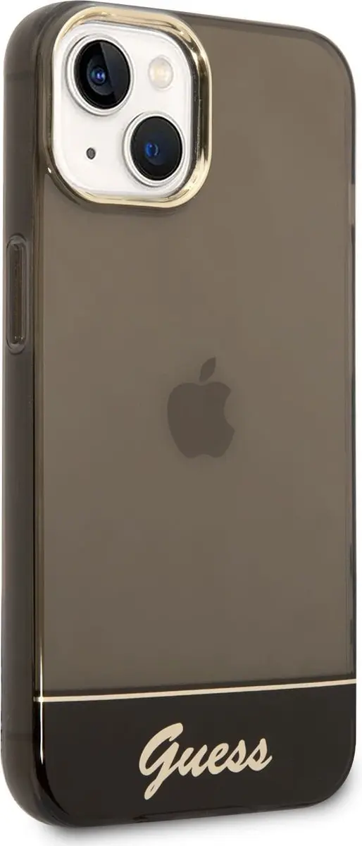 GUESS Translucent Hoes iPhone 14 Plus - Zwart