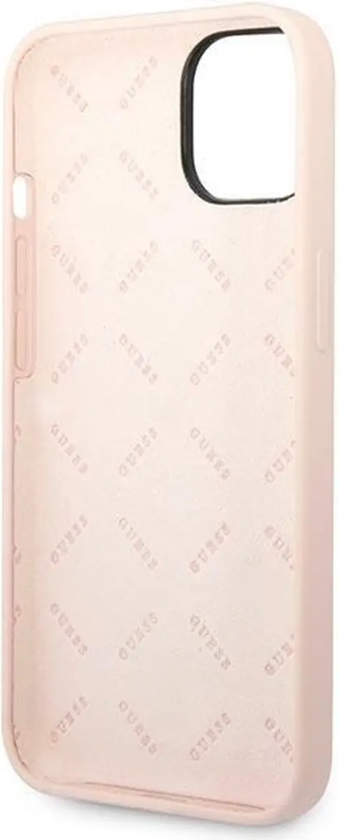Guess iPhone 14 Plus Hoesje Siliconen Triangle Roze - afbeelding 6 van 6