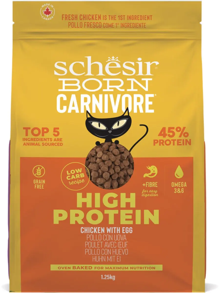 Schesir Born Carnivore Kattenvoer Chicken & Egg 1,25kg
