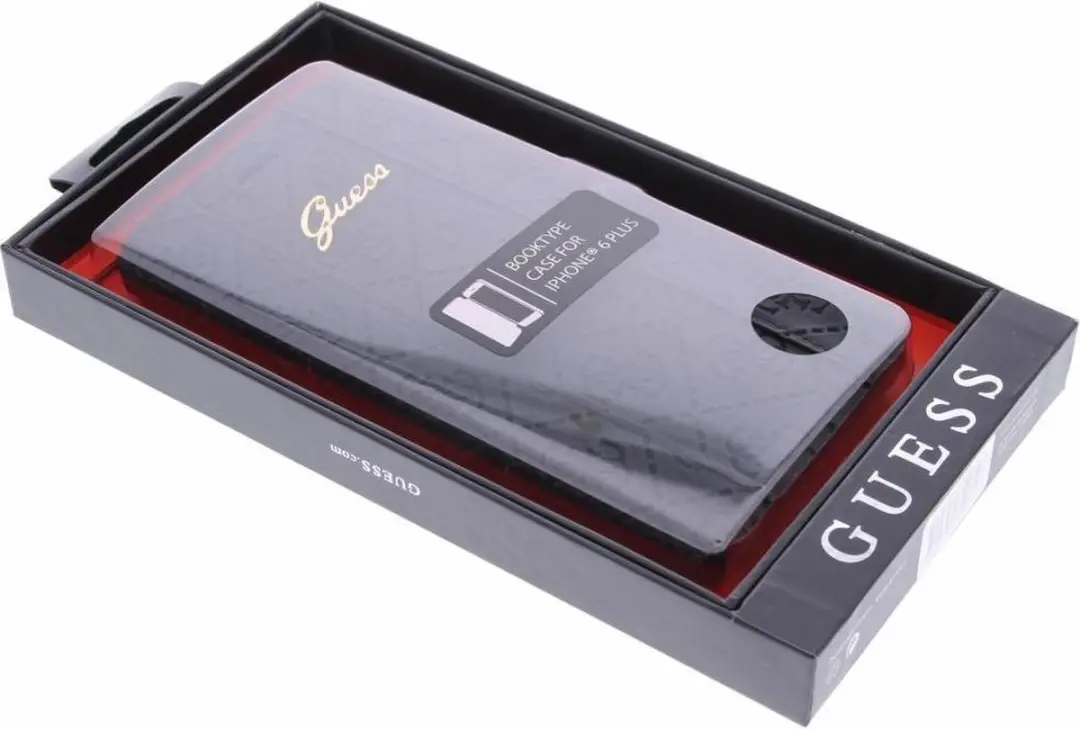 GUESS iPhone 6 Plus Scarlett Folio Hoesje - Zwart