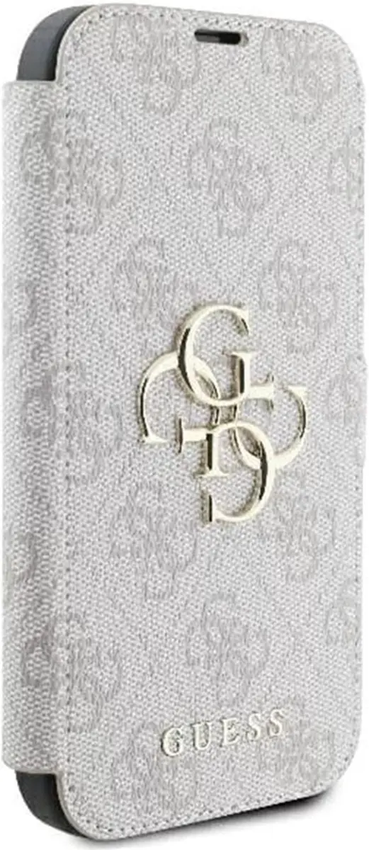 Guess 4G Big Metal Logo Book Wallet Case iPhone 16 Pro - Roze - afbeelding 6 van 6