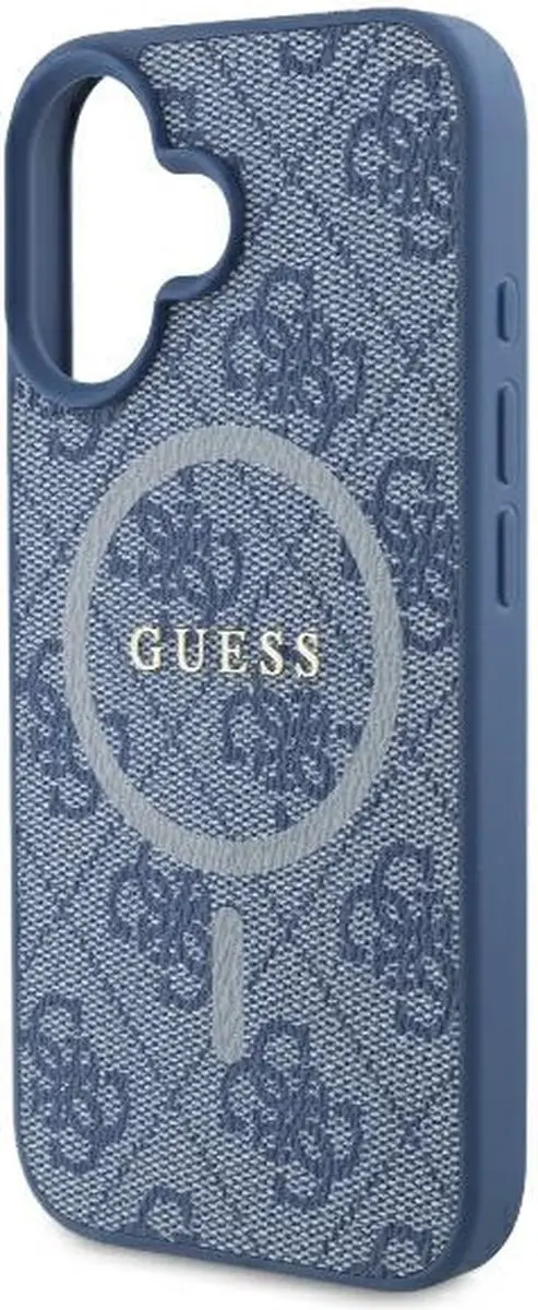 GUESS 4G Ring Classic Logo Hoesje - iPhone 16 - Blauw - MagSafe - afbeelding 6 van 6