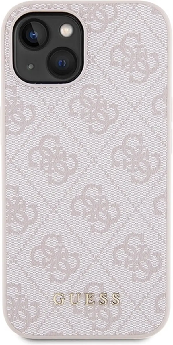 Guess 4G Back Case Apple iPhone 15 - Roze - 3666339171780