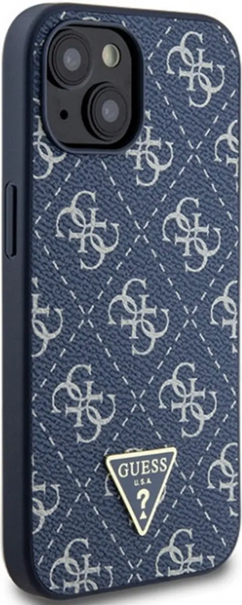 Guess 4G Triangle Logo Hoesje - iPhone 15 - Blauw