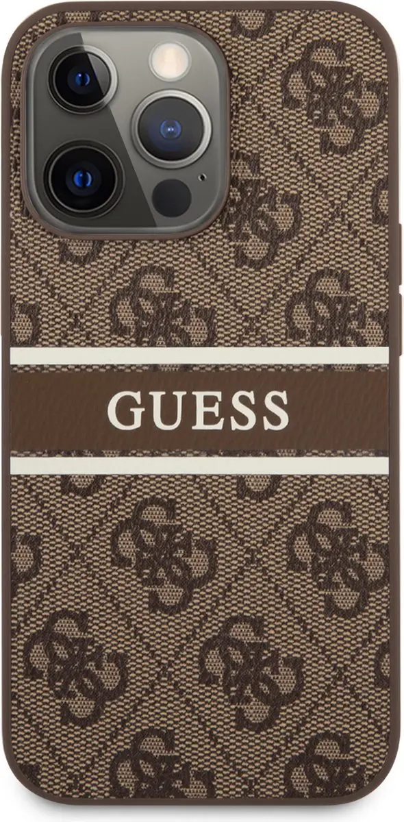 Guess iPhone 13 Pro Hoesje - Bruin PU - MagSafe