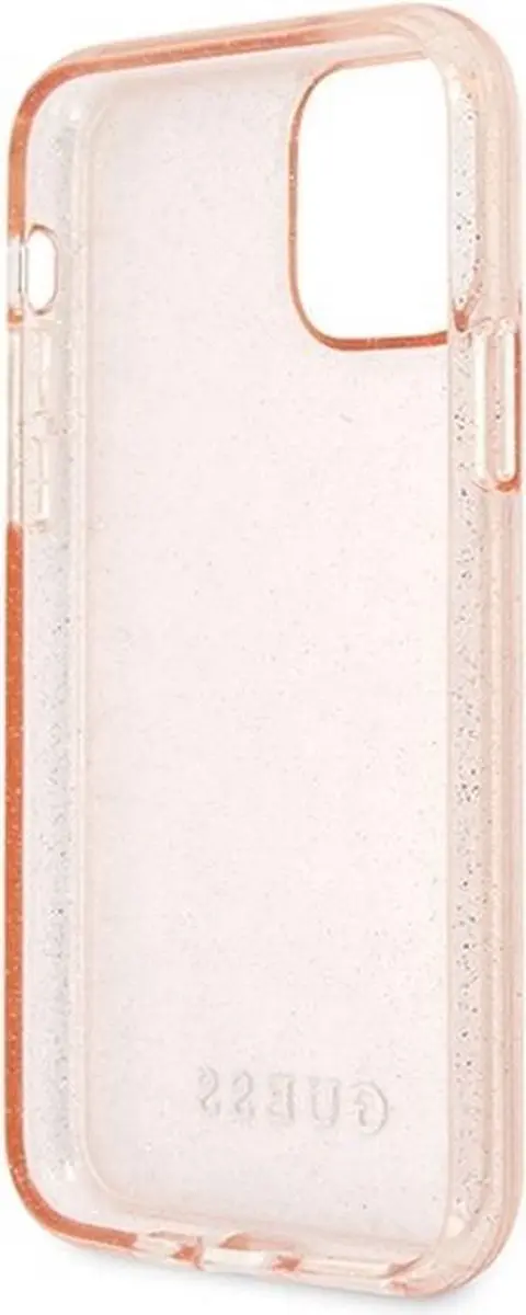 GUESS Glitter Back Case Roze - iPhone 11 Pro Max