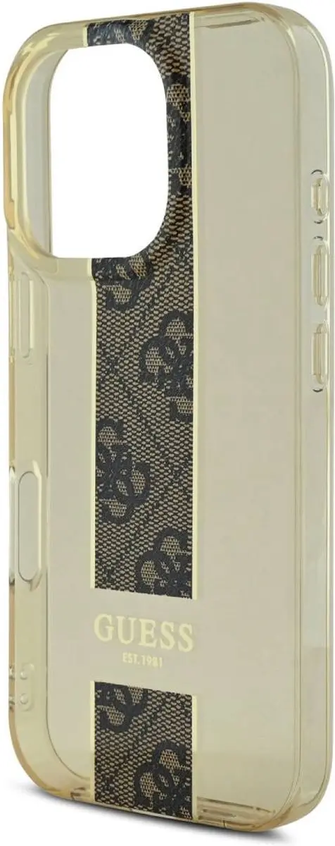 GUESS Beschermhoes iPhone 16 Pro Max GUHCP16XHS4PPW - Bruin