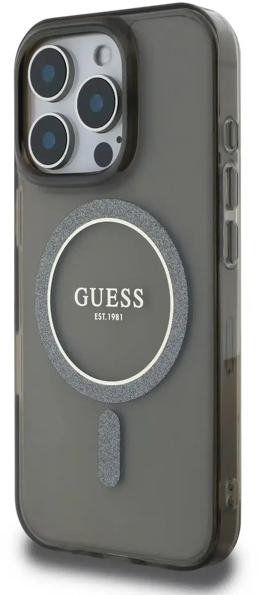 GUESS Backcover iPhone 16 Pro Magsafe IML - Zwart - afbeelding 6 van 6
