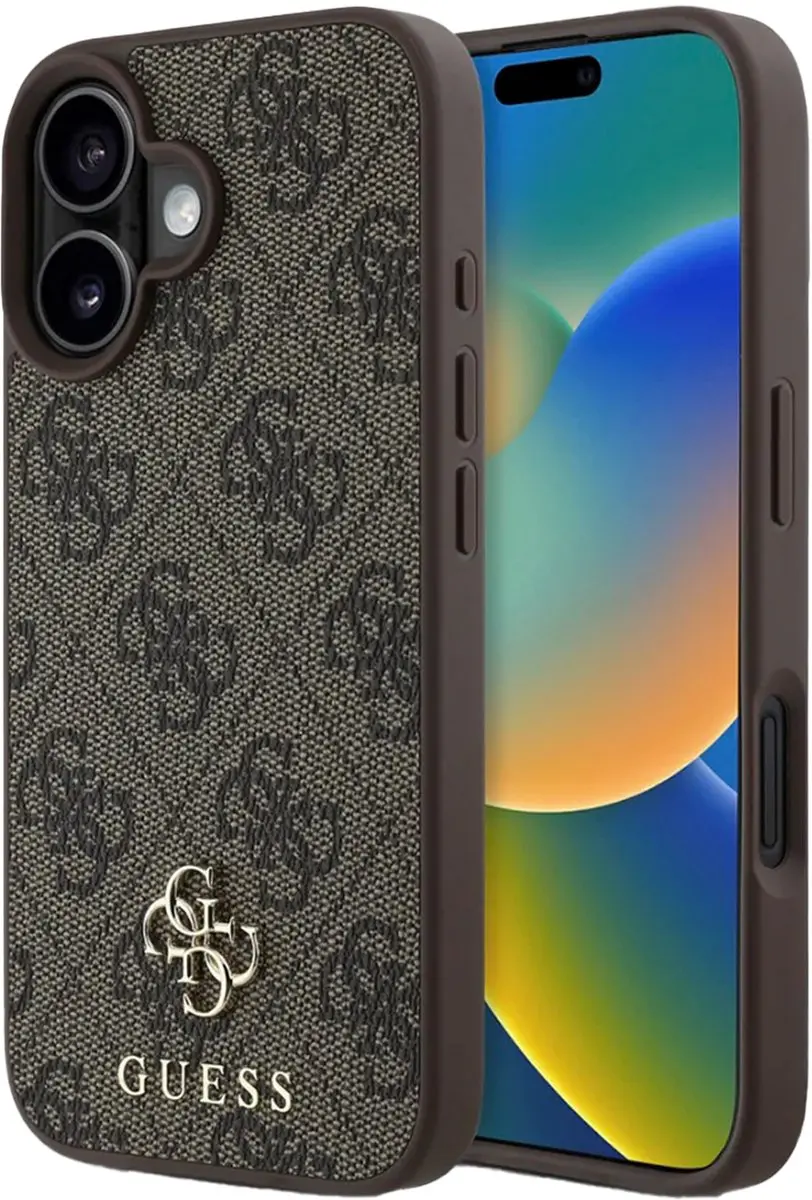 Guess iPhone 16 Backcover Magsafe - Bruin GUHMP16SP4SM4MW
