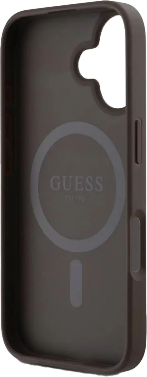 Guess iPhone 16 Backcover Magsafe - Bruin GUHMP16SP4SM4MW