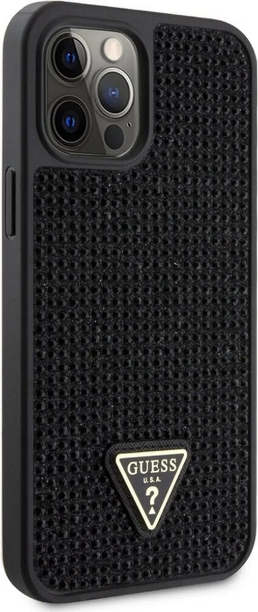 GUESS Zwart Hoesje iPhone 12 Pro Max - GUHCP12LPRTBK