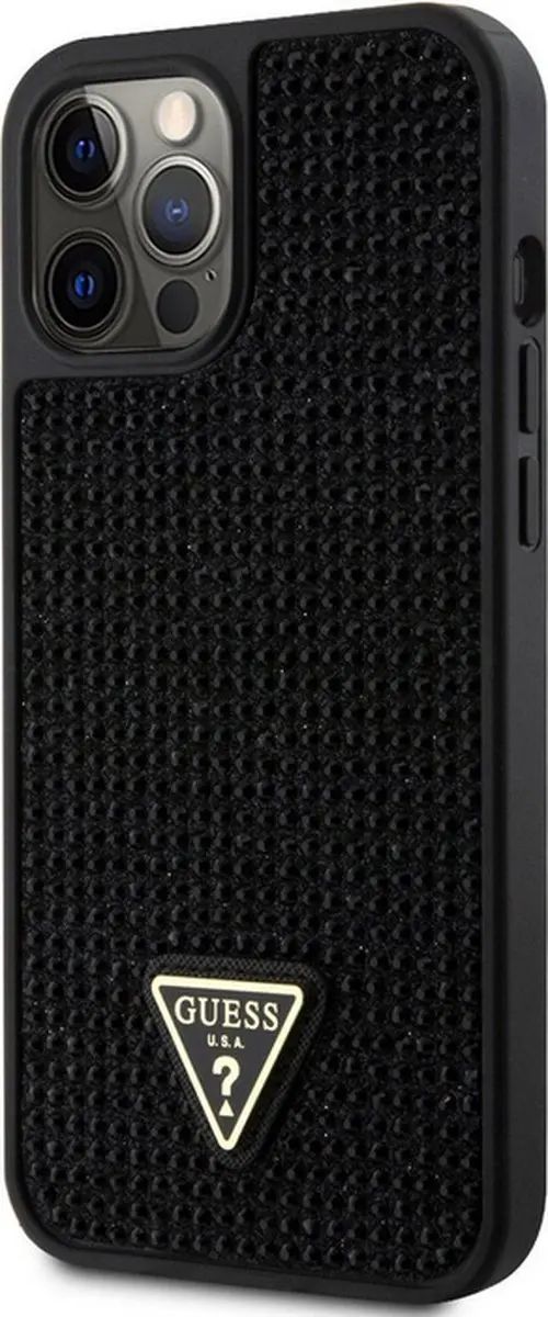 GUESS Zwart Hoesje iPhone 12 Pro Max - GUHCP12LPRTBK
