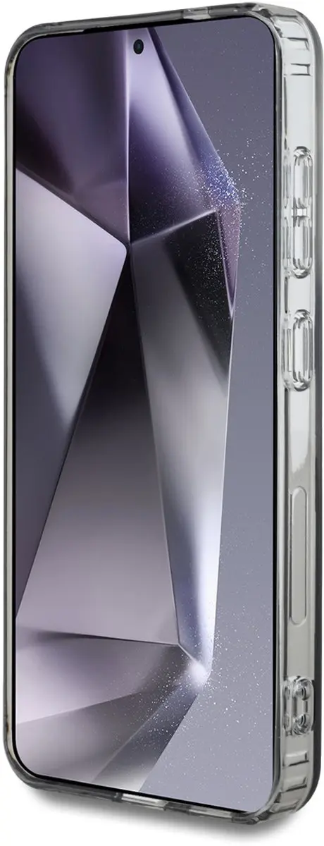 GUESS MagSafe Glitter Gradient Hoesje - Samsung Galaxy S25 - Zwart