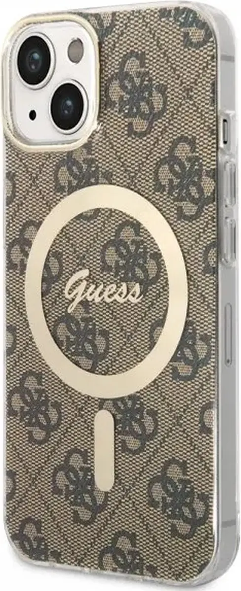 GUESS 4G Back Case voor iPhone 13 - Bruin