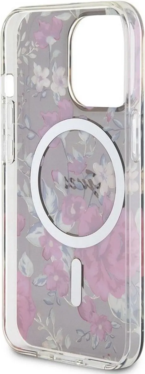 GUESS Flower Back Case MagSafe - iPhone 13 Pro - Khaki