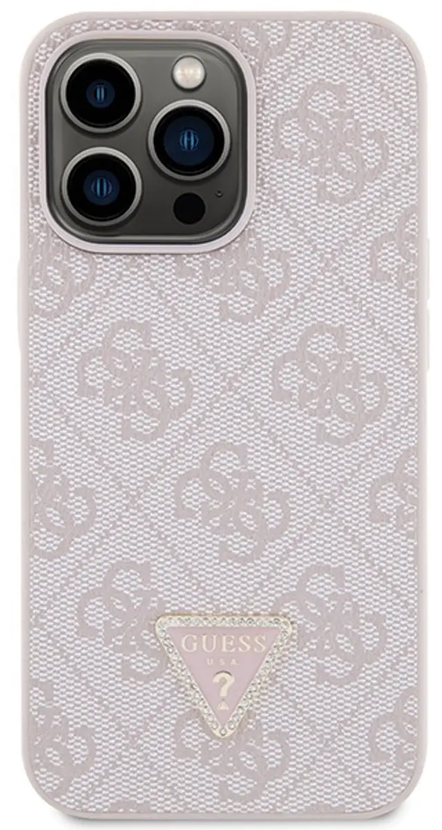 GUESS 4G Triangle Crossbody Back Case - iPhone 13 Pro - Roze