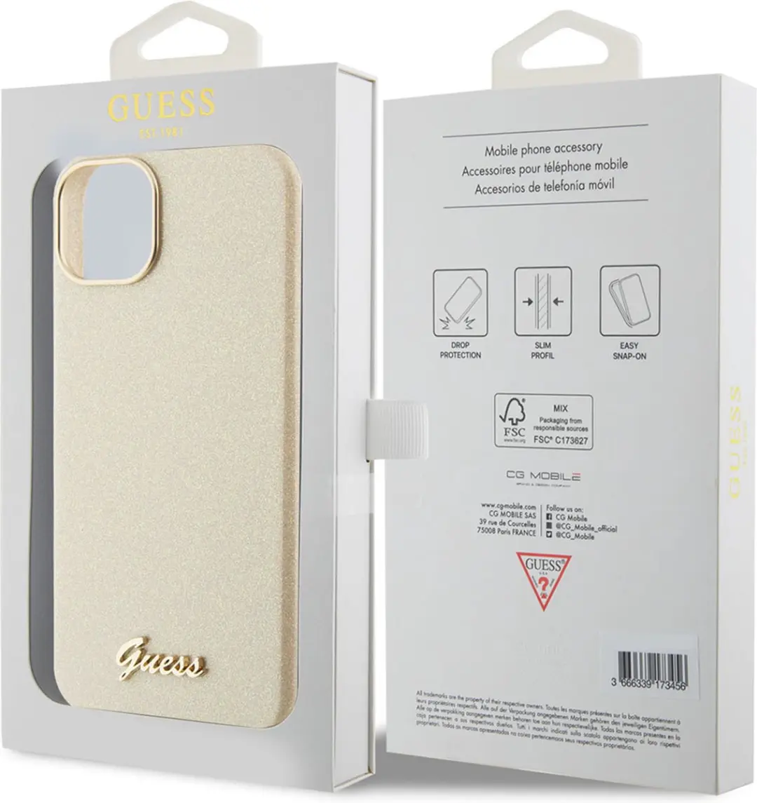 Guess iPhone 15 Plus TPU Hoesje Goud - afbeelding 6 van 6