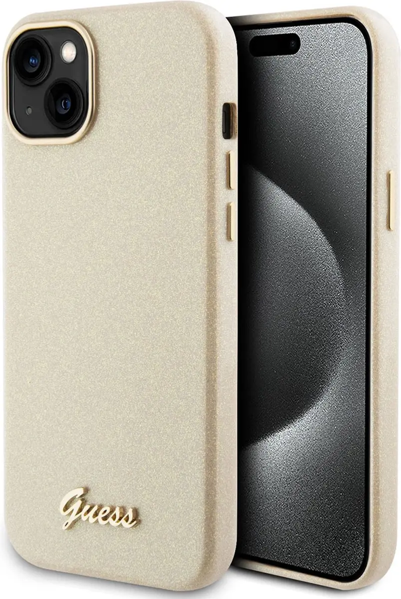 Guess iPhone 15 Plus TPU Hoesje Goud