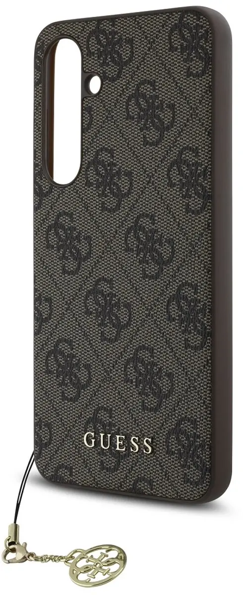 GUESS 4G Charms Backcover Hoesje GUHCS24FEGF4GBR - Bruin