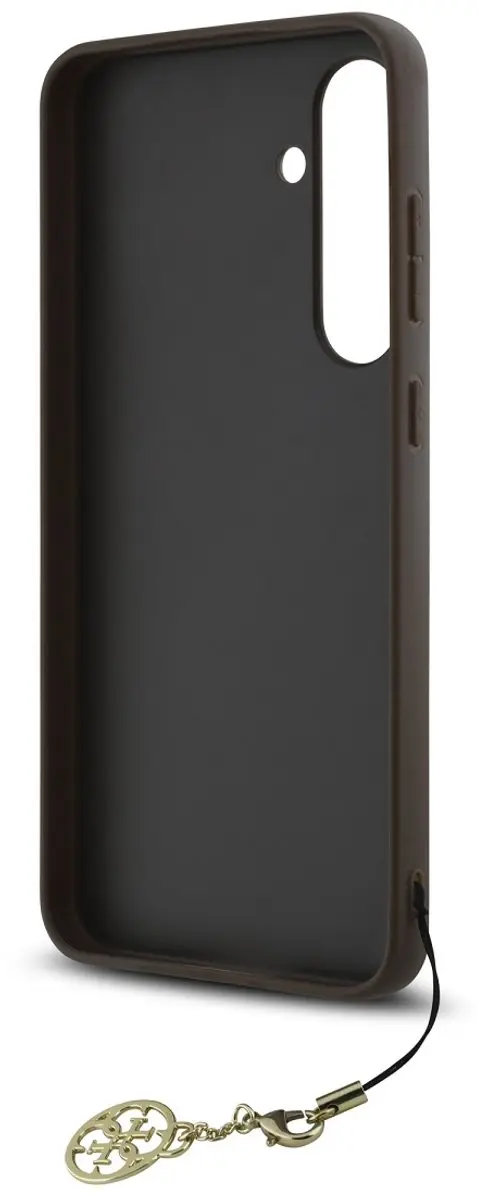 GUESS 4G Charms Backcover Hoesje GUHCS24FEGF4GBR - Bruin