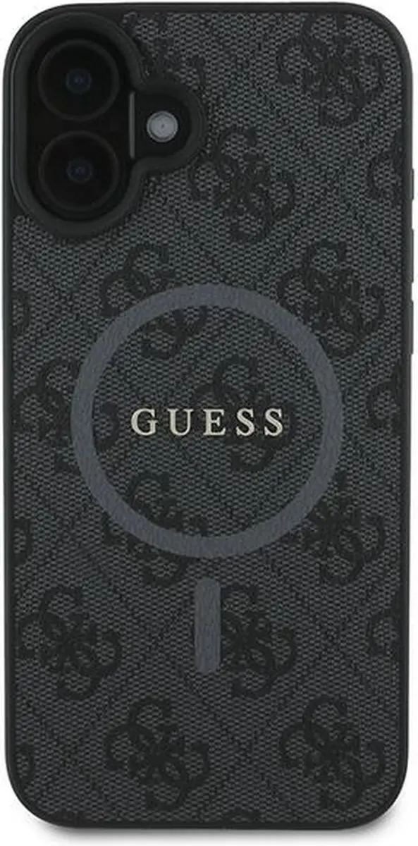Guess 4G Ring Classic Logo Hoesje GUHMP16MG4GFRK - iPhone 16 Plus - Zwart