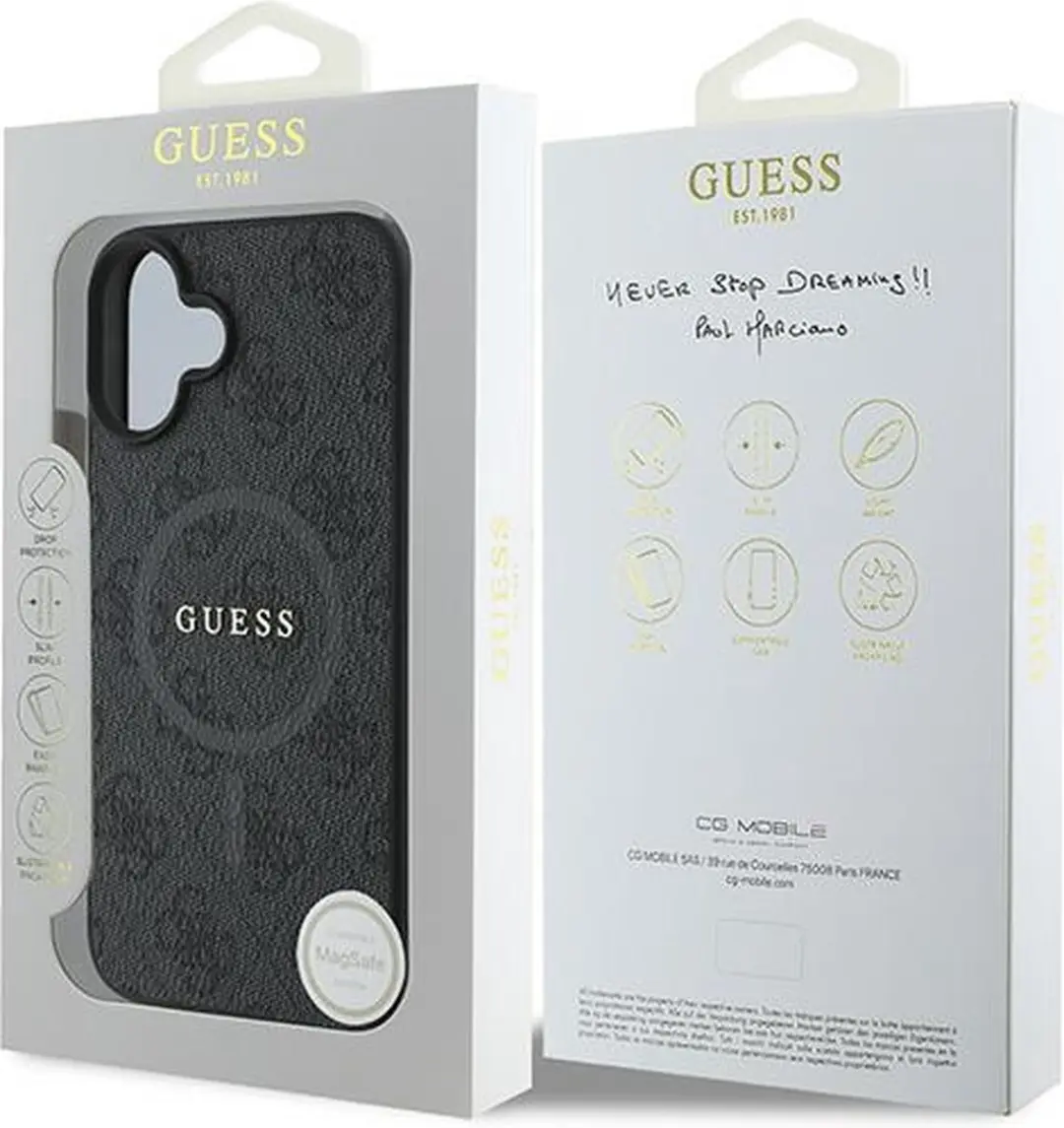 Guess 4G Ring Classic Logo Hoesje GUHMP16MG4GFRK - iPhone 16 Plus - Zwart