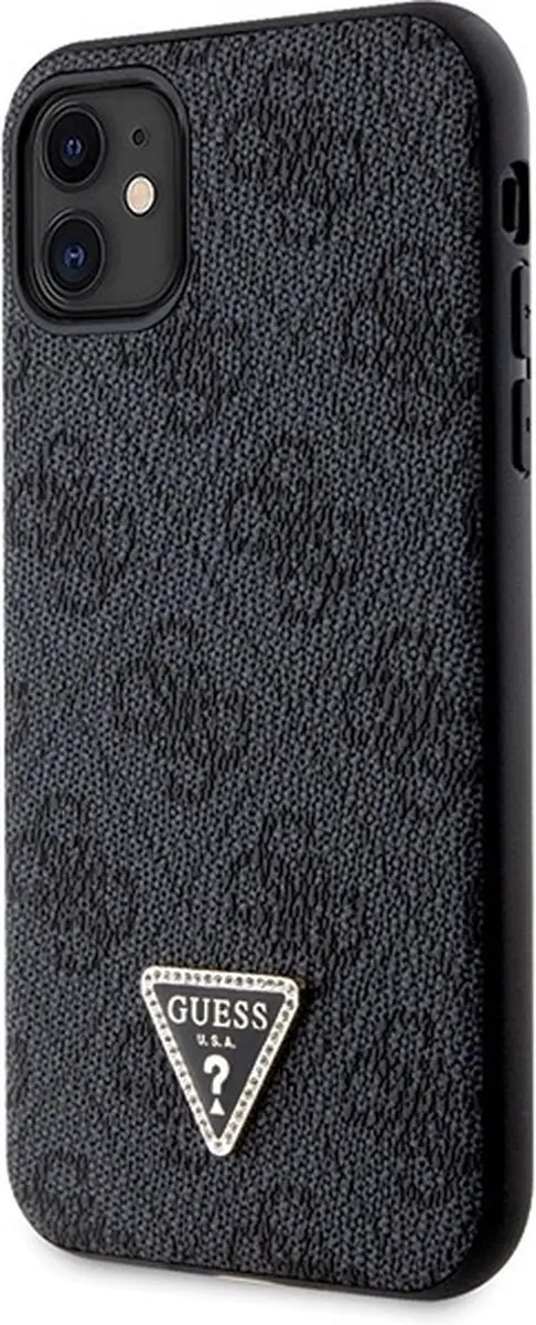 GUESS 4G Triangle Crossbody Back Case - iPhone 11/XR - Zwart