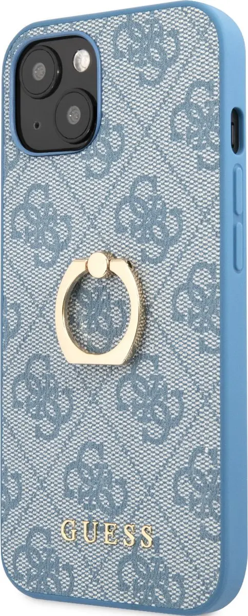 GUESS Logo Backcase iPhone 13 Mini - Blauw - 7598