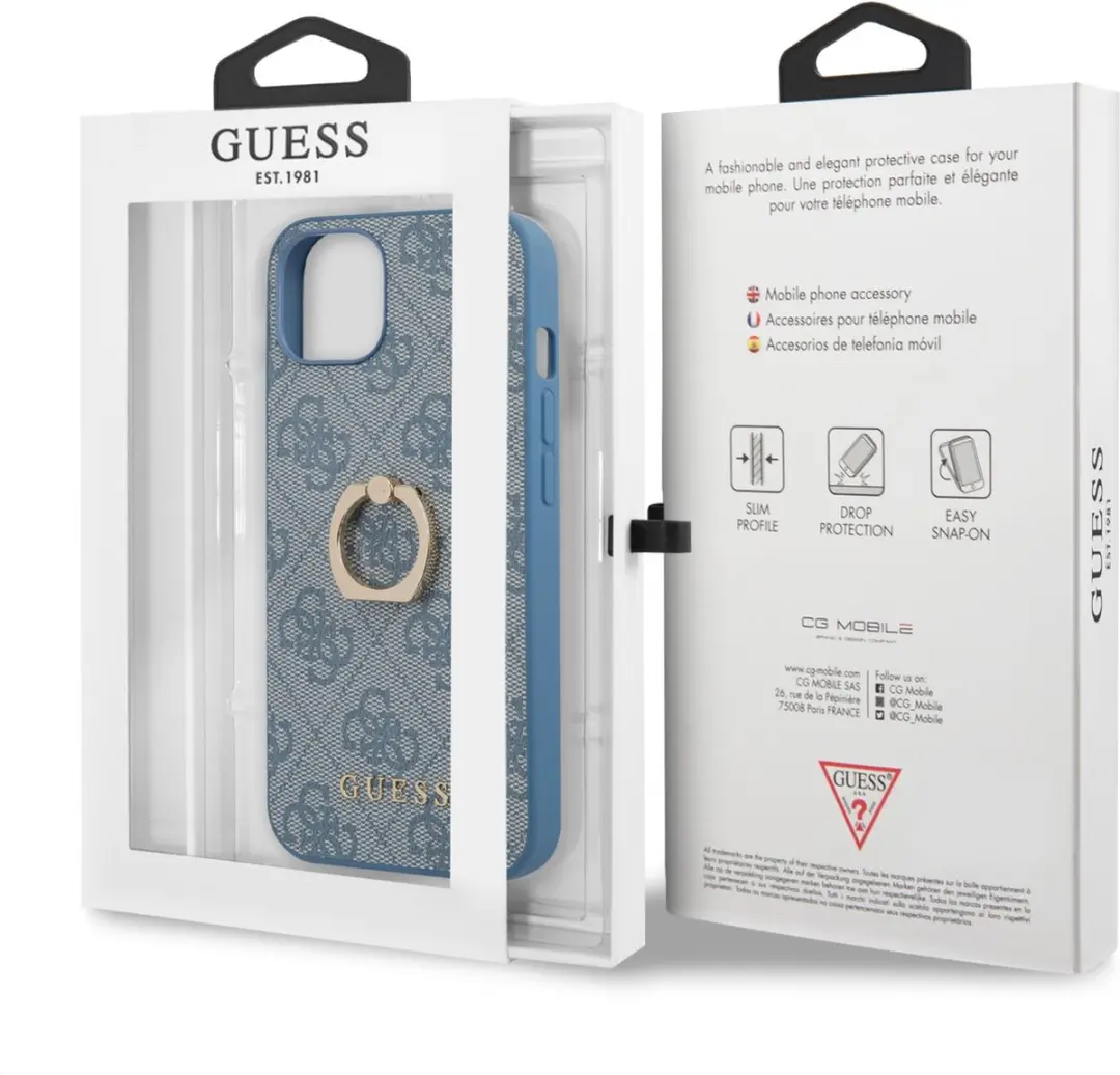 GUESS Logo Backcase iPhone 13 Mini - Blauw - 7598 - afbeelding 6 van 6