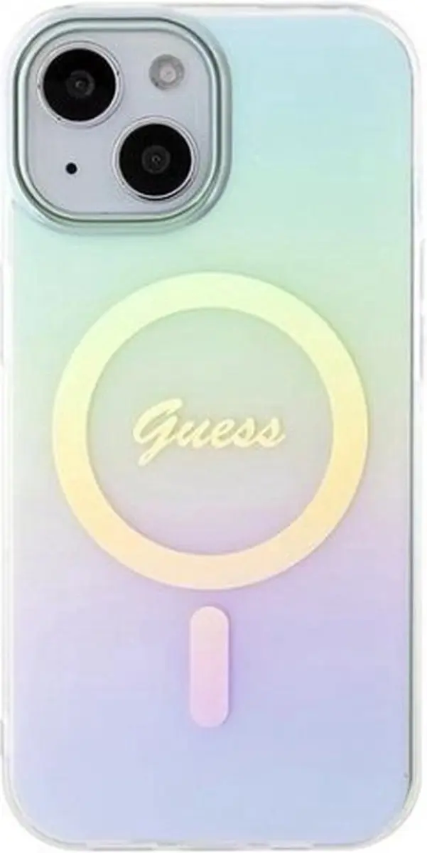 GUESS Iridescent Back Case MagSafe - Turquoise - iPhone 15