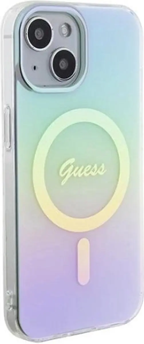 GUESS Iridescent Back Case MagSafe - Turquoise - iPhone 15