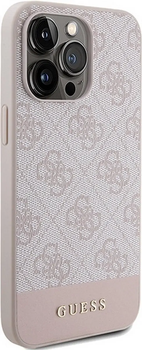 Guess 4G Stripe Back Case - iPhone 14 Pro Max - Roze