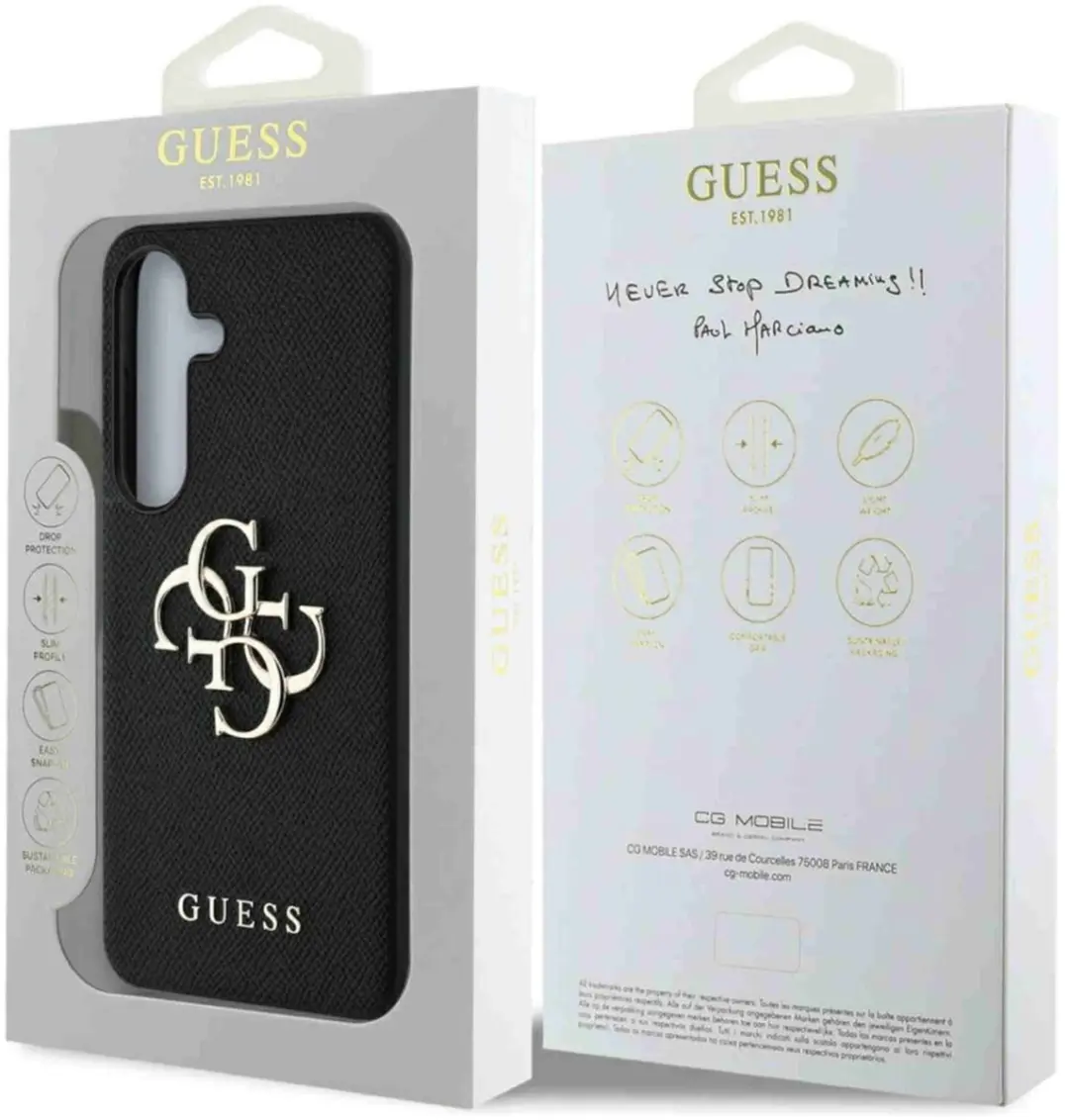 Guess GUHCS25MPGT4MBK Backcover - Zwart