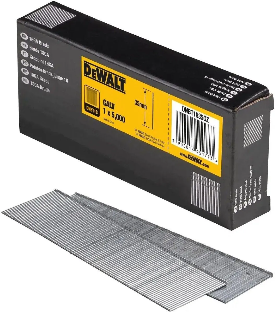 DeWalt DNBT1835GZ Spijkers 1.25x35mm - 5000 Stuks