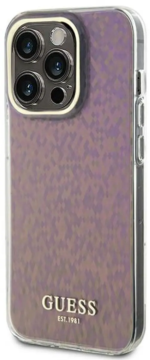 Guess Faceted Mirror Disco Hoesje - iPhone 15 Pro - Roze - afbeelding 6 van 6