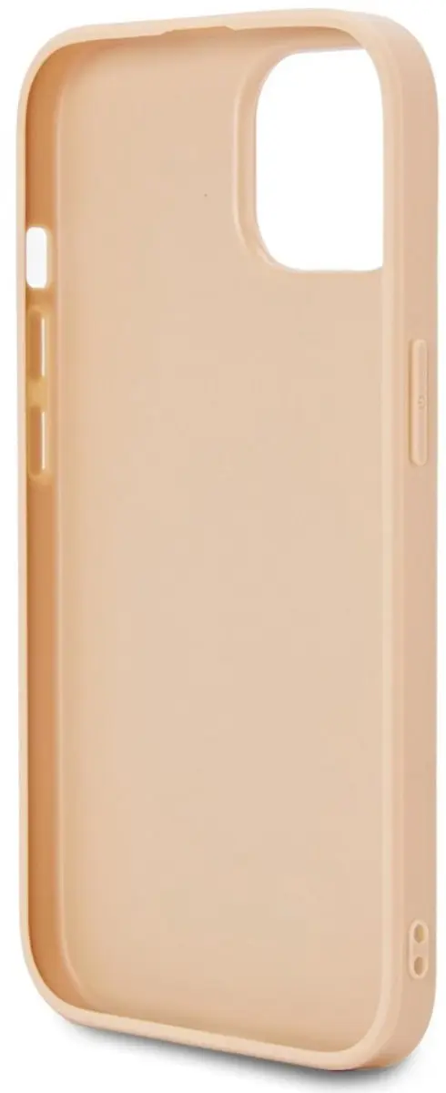 Guess Iridescent Metal Script Back Case - iPhone 15 Goud