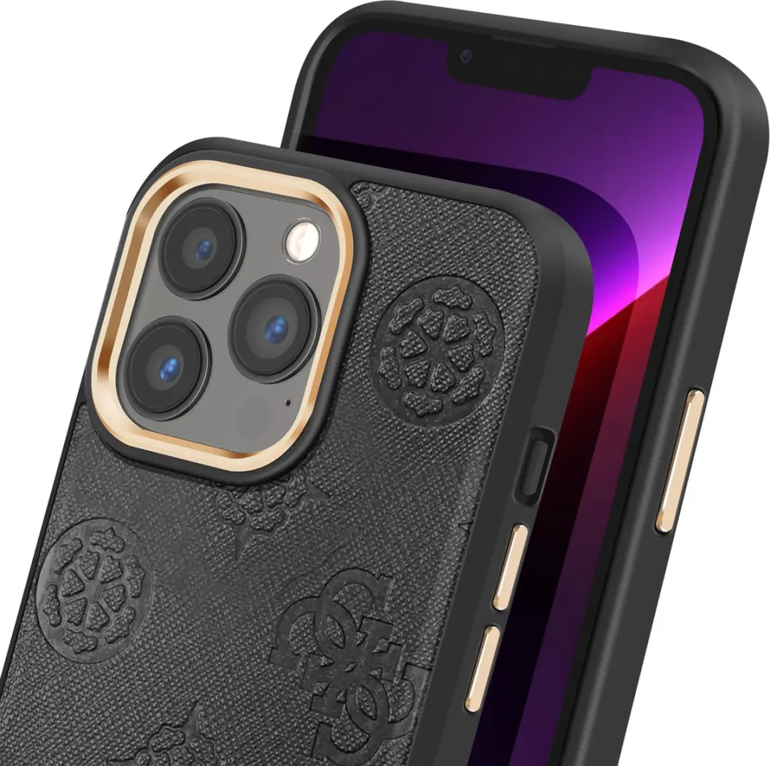 GUESS Hoesje iPhone 13 Pro Max - PU Leer MagSafe - Zwart