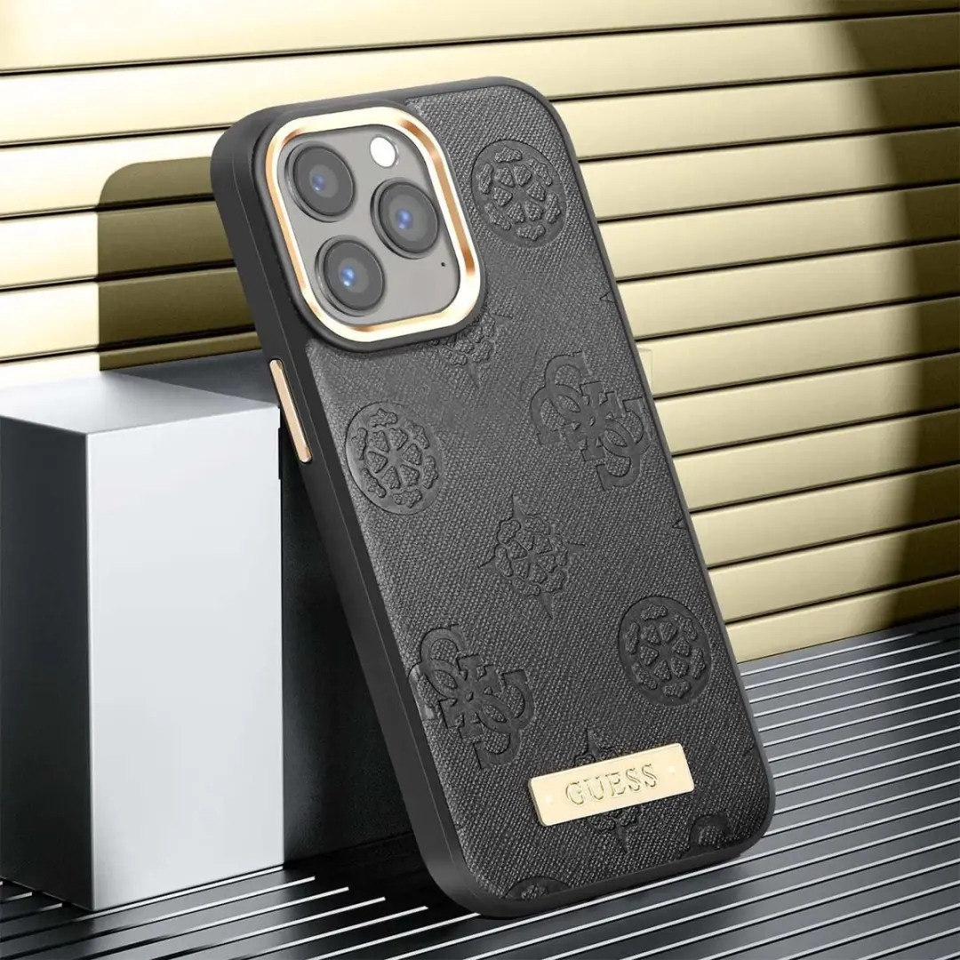 GUESS Hoesje iPhone 13 Pro Max - PU Leer MagSafe - Zwart - afbeelding 6 van 6