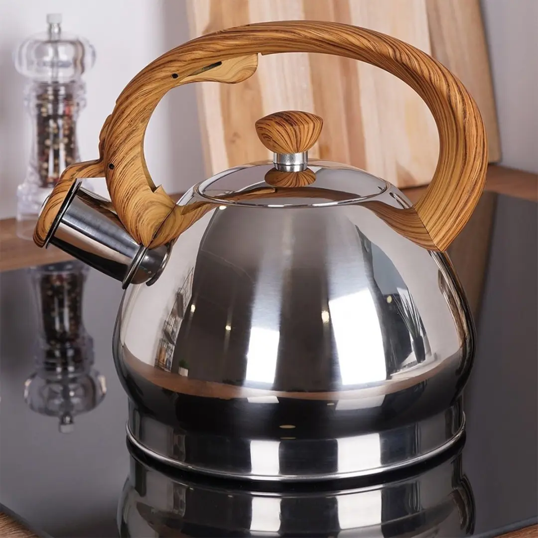Orion Roestvrijstalen Theepot 1,5L - Automatische fluit - Zilver