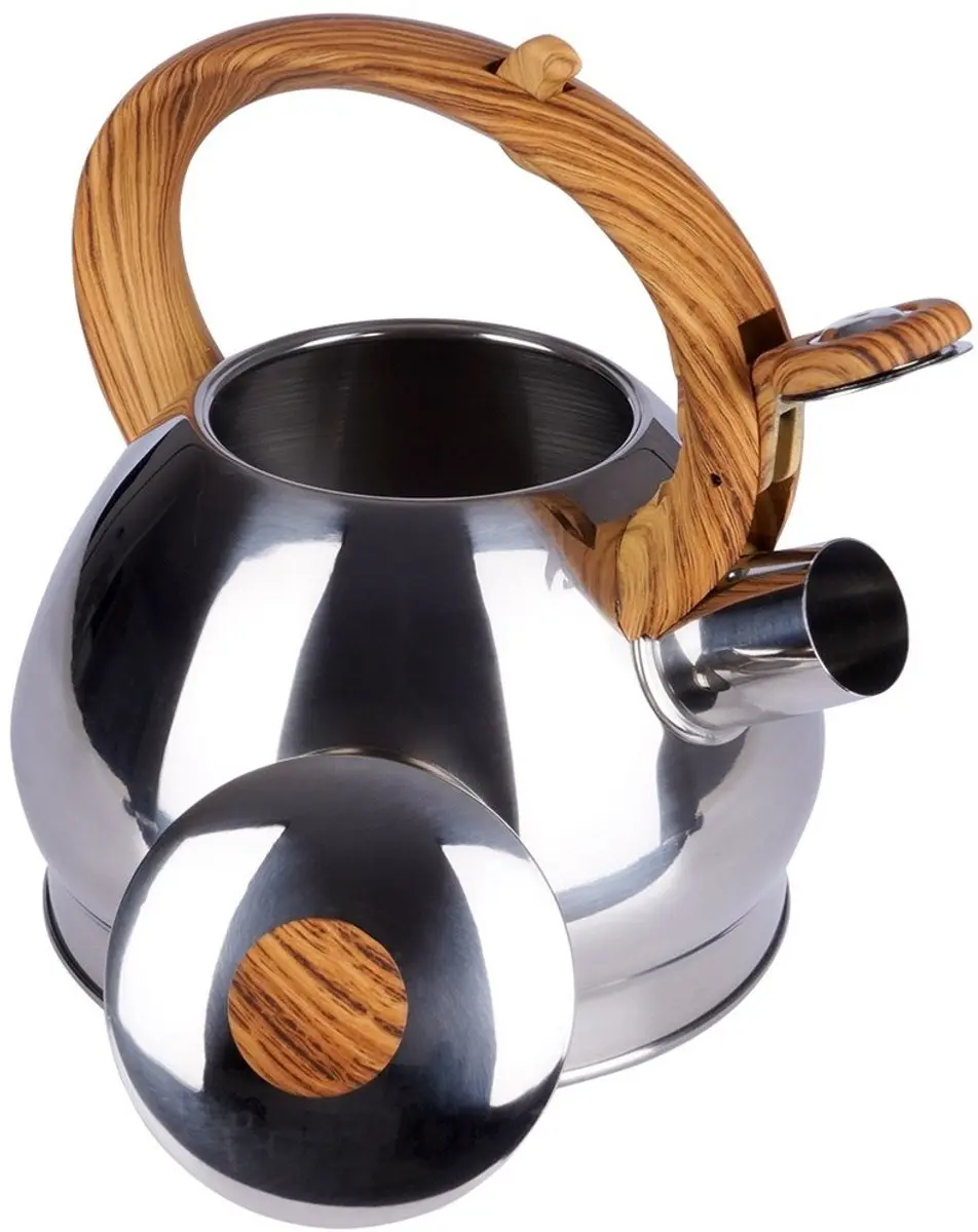 Orion Roestvrijstalen Theepot 1,5L - Automatische fluit - Zilver