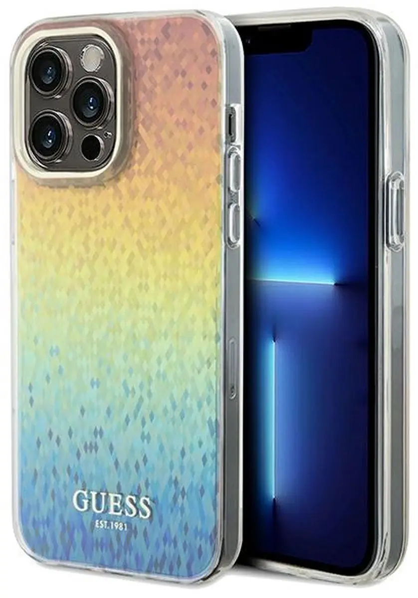 Guess iPhone 13 Pro Max Disco Etui - IML Technologie - Meerkleurig